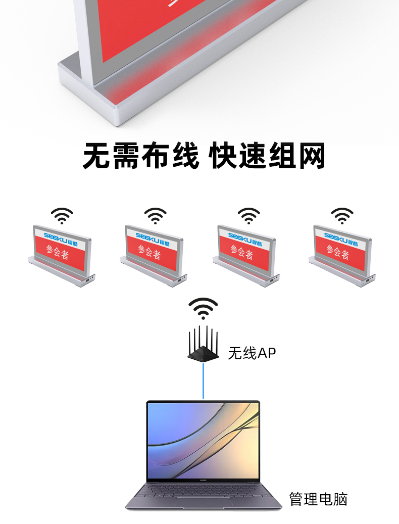 9.4寸條屏雙面液晶電(diàn)子桌牌_04